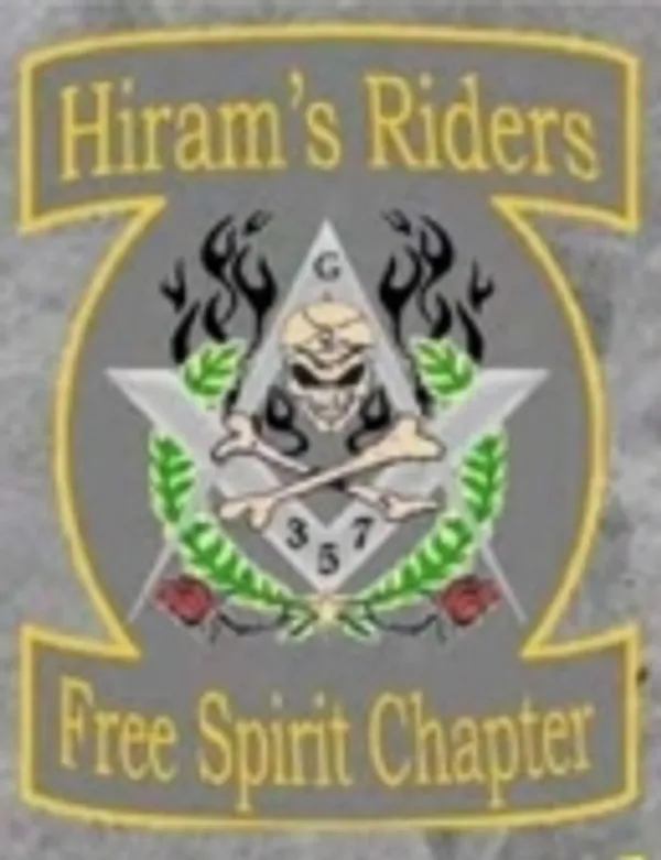 Bannière HIRAM'S RIDERS "FREE SPIRIT CHAPTER" LES ENFANTS DE LA VEUVE